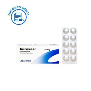 AUROVAS 10 MG ROSUVATATINA CAJA X 30