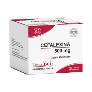 CEFALEXINA 500 MG TABLETAS RECUBIERTAS