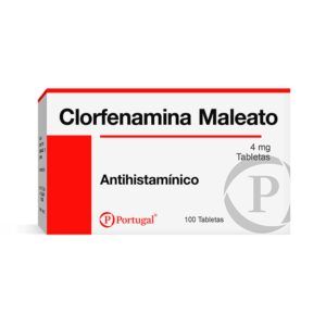 CLORFENAMINA MALEATO 4 MG TABLETAS