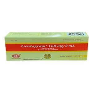 GENTAGRAM 160MG/2ML SOLUCION INYECTABLE