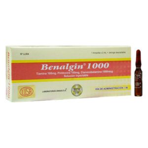 BENALGIN 1000 X 2ML AMP/CIANOC+PIRIDOXINA +TIAMINA