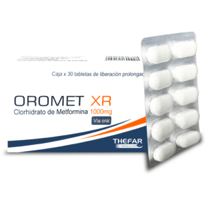 OROMET XR 1000 MG  METFORMINA CAJA X 30 TAB