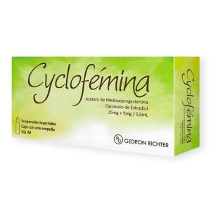 CYCLOFEMINA 25 +5MG/0.5ML SUSPENSION INYECTABLE UND