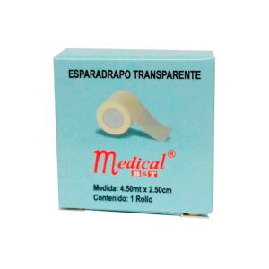 ESPARADRAPO X 4.5 MT X 2.5 CM TRANSPARENTE - MEDICAL