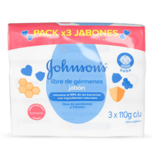 JABON JOHNSON BABY X 110 GR ORIGINAL (BLANCO ) PACK DE 3