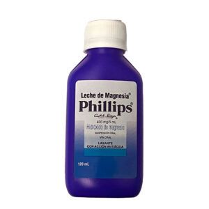 LECHE MAGNESIA PHILLIP 400MG/5ML SUSPENSIÓN ORAL X 120 ML CLASICA AZUL
