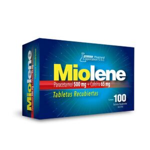 MIOLENE PARACETAMOL 500 MG + CAFEINA 65 MG - CAJA X 100 TABLETAS RECUBIERTAS