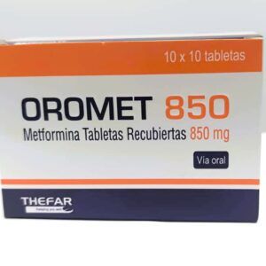 OROMET 850 METFORMINA  CAJA X 100 TAB