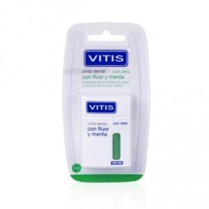 CINTA DENTAL CON CERA VITIS FLÚOR Y MENTA X DISP 50 M