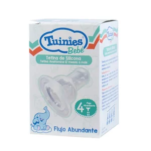 TETINA SILICONA N°4 FLUJO ABUNDANTE TUINIES AP 12 MESES X UNID