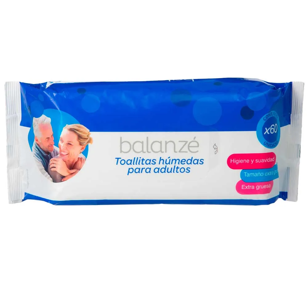 BALANZE TOALLITA HUMEDA ADULTO X 60 UNID - Botica HelpMed