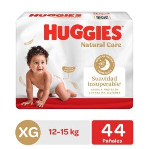 PAÑALES HUGGIES NATURAL CARE TALLA XG-4 (12-15K) X 44 UNID