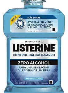 ENJUAGE BUCAL LISTERINE ANTICARIES ZERO ALCOHOL SABOR A MENTA X 500 ML