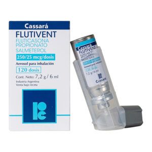 FLUTIVENT FLUTICASONA+SALMETEROL 250/25MCG X 120DOSIS