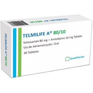 TELMILIFE A 80/10MG TELMIS+ AMLO X 30 TAB