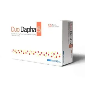 DUO DAPHA 5 DAPAGLIFOZINA + METF 1GR X 30 TABLETAS